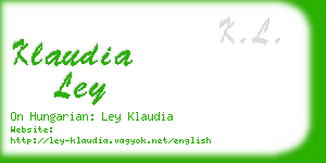 klaudia ley business card